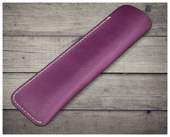 Étui pour stylo Galen Leather Co., série Leather Single Pen Sleeve Mauve 