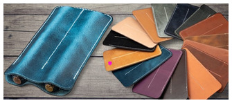 Étui pour stylo Galen Leather Co., série Leather Double Pen Sleeve Ocre Miel Crazy Horse
