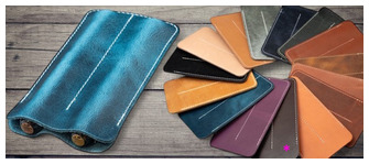 Étui pour stylo Galen Leather Co., série Leather Double Pen Sleeve Brun foncé