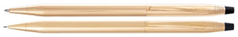 Ensemble stylo bille & porte mine (0.7mm) Cross, série Classic Century Or 23kt 