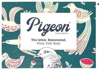 Papier à lettre/Enveloppe Pigeon, série Correspondance Fig & Feather (Paquet de 6)