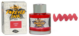 Bouteille d'encre Diamine, série Forever Encre Cherry Red (50ml) 
