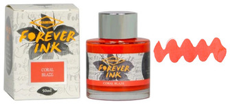 Bouteille d'encre Diamine, série Forever Encre Coral Blaze (50ml) 