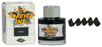 Bouteille d'encre Diamine, série Forever Encre Raven (50ml) 