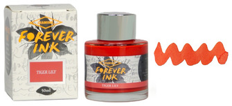 Bouteille d'encre Diamine, série Forever Encre Tiger Lily (50ml) 