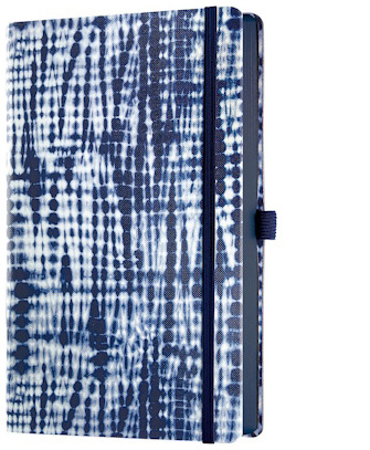 Carnet de notes (A5) Castelli, série Shibori Jute (Ligné, couverture rigide)