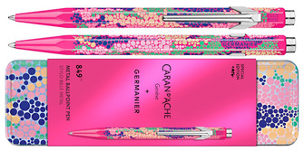 Stylo bille Caran d'Ache, série 849 Germanier Les Fulgureuses SE Rose fluo
