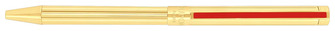 Stylo bille Dupont, S.T., série Classique Doré/Rouge