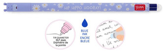 Legami gel pen, Erasable Gel Pen series Blue ink (Hippopotamus)