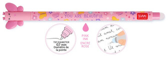 Legami gel pen, Erasable Gel Pen series Pink ink (Butterfly)