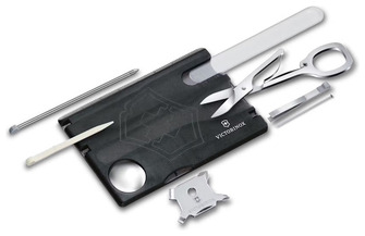 Carte multifonction Victorinox, série Swiss Card Nailcare Noir translucide