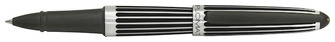 Stylo bille roulante Diplomat, série Aero Noir (Stripes)