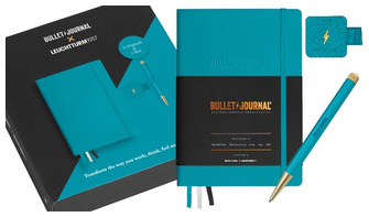 Leuchtturm1917 set, Bullet Journal Turquoise25 series (1x Bullet Journal A5, 1x Drehgriffel, 1x Pen Loop)