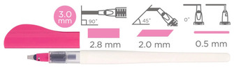 Pilot Fountain pen, Parallel series Pink (Calligraphy 3 mm)