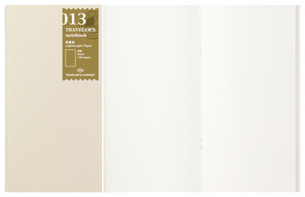 Traveler's Company Notebook refill, Notebook Refill series White (Lightweight paper, Plain, 110mm x 210mm)