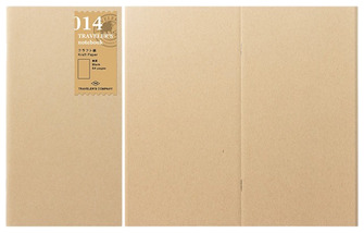 Traveler's Company Notebook refill, Notebook Refill series Light brown (Plain, 110mm x 210mm)