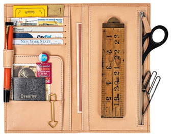 Galen Leather Co. Pouch, Leather Wallet Insert for Traveler's Notebook - Regular Size series Undyed