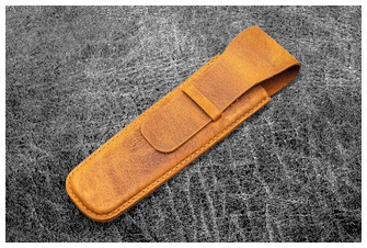Galen Leather Co. Pen pouch, Vintage Slim Leather Single Pen Sleeve series Crazy Horse Brown  