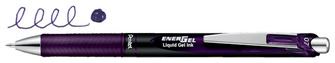 Pentel Retractable Gel pen, EnerGel series Bordeaux-Black Ink (Metal tip)