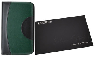 Monteverde Pen pouch, Deluxe Collectors series Green/Black (for 24 pens)