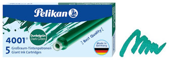 Pelikan Ink cartridge, Refill & ink series Dark green ink (Long)