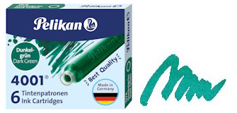 Pelikan Ink cartridge, Refill & ink series Dark green ink (Short)
