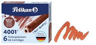 Pelikan Ink cartridge, Refill & ink series Brown ink (Short)