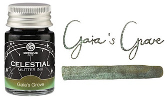 Octopus Fluids Ink bottle, Celestial series Gaia's Grove ink (10ml)