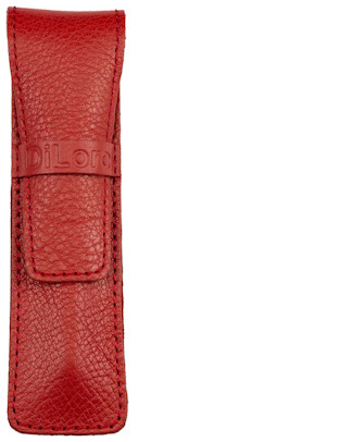 DiLoro Pen pouch, Leather Pen Sleeve (Single) series Venetian red