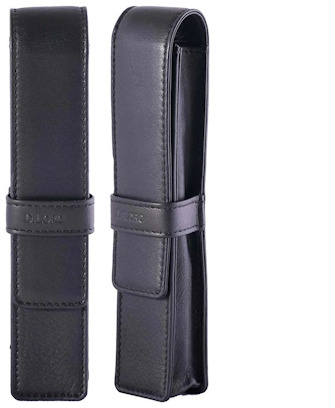 DiLoro Pen pouch, Leather Pen Holder (Single) series Black