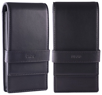 DiLoro Pen pouch, Leather Pen Holder (Quadruple) series Black