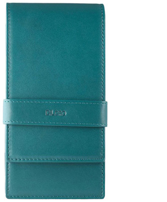 DiLoro Pen pouch, Leather Pen Holder (Quadruple) series Turquoise green