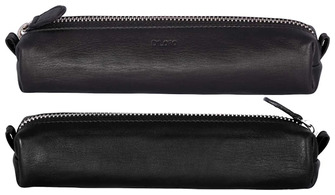 DiLoro Pouch, Leather Pen - Pencil Pouch series Black