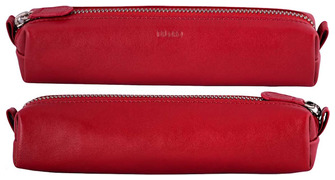 DiLoro Pouch, Leather Pen - Pencil Pouch series Venetian red