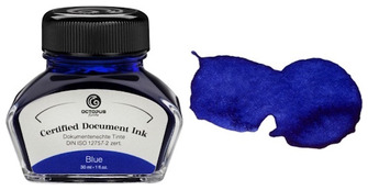 Octopus Fluids Ink bottle, Document Inks series Blue ink (30ml)