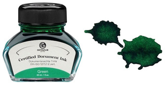 Octopus Fluids Ink bottle, Document Inks series Green ink (30ml)