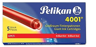 Cartouche d'encre Pelikan, série Recharge & encre Encre rouge (Longue)
