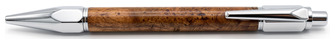 Ecowoodturner Ballpoint pen, Facet-Grip Click series Brown #12