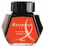 Waterman  Ink bottle, Refill & ink - Recharge & encre serie Red ink
