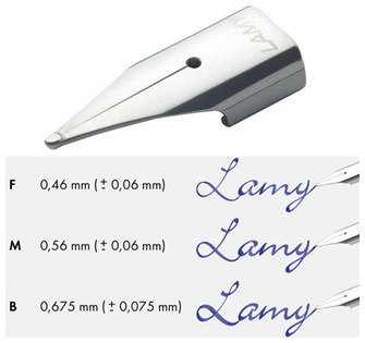 Pointe de plume Lamy, série Pièces Acier Z50 (Grosseurs régulières) 