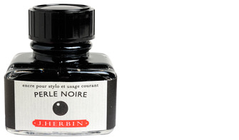 Bouteille d'encre J.Herbin, série La Perle des Encres Encre noire (Perle Noire)- 30ml