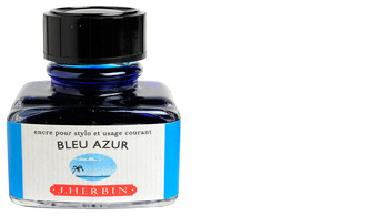 Bouteille d'encre J.Herbin , série La Perle des Encres Encre turquoise (Bleu Azur)