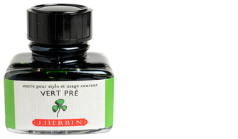 Bouteille d'encre J.Herbin , série La Perle des Encres Encre verte (Vert Pré)