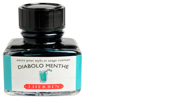 Bouteille d'encre J.Herbin , série La Perle des Encres Encre verte (Diabolo menthe)