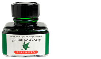 Bouteille d'encre J.Herbin , série La Perle des Encres Encre verte (Lierre sauvage)
