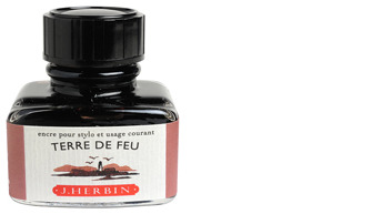 Bouteille d'encre J.Herbin , série La Perle des Encres Encre brune (Terre de feu)