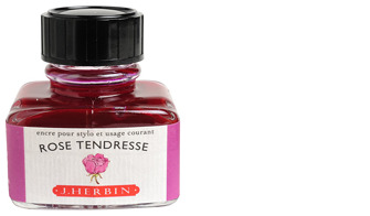 Bouteille d'encre J.Herbin , série La Perle des Encres Encre rose (Rose tendresse)