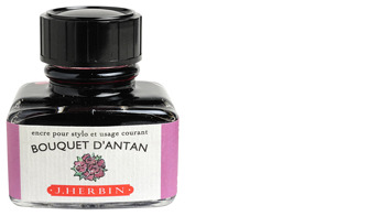 Bouteille d'encre J.Herbin , série La Perle des Encres Encre rose (Bouquet d'antan)