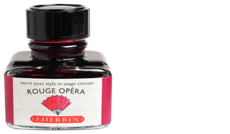 Bouteille d'encre J.Herbin , série La Perle des Encres Encre rouge (Rouge opéra)