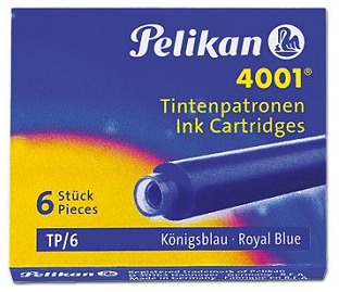 Cartouche d'encre Pelikan, série Recharge & encre Encre bleu royale (Courte)